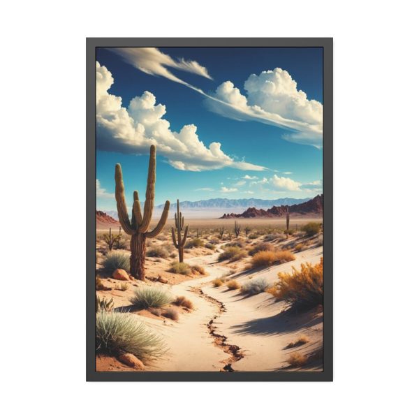93830-104.jpg Desert Landscape With Cacti Framed Poster