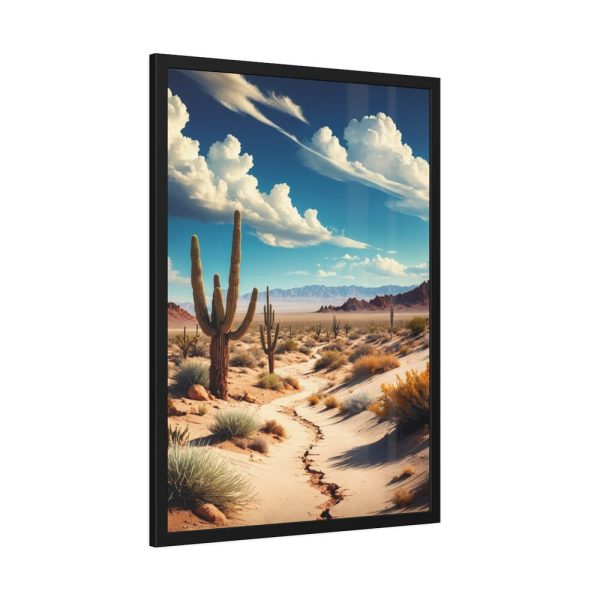 93830-105.jpg Desert Landscape With Cacti Framed Poster