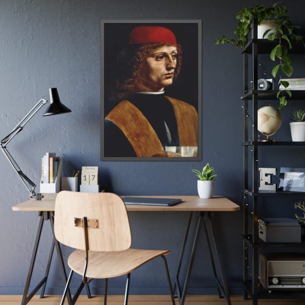 93830-114.jpg Leonardo da Vinci's The Portrait of a Musician Framed Poster