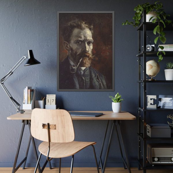 93830-146.jpg Vincent van Gogh's Self-Portrait with Pipe Framed Poster
