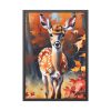 93830-168.jpg Fawn Deer Autumn Framed Poster