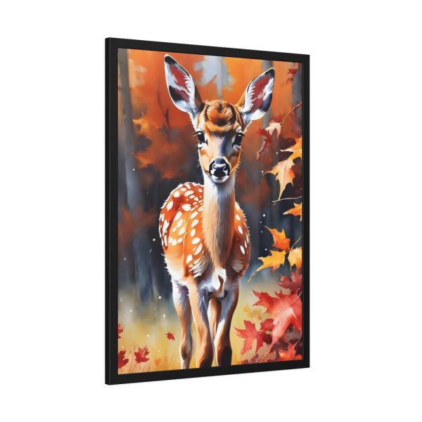 93830-169.jpg Fawn Deer Autumn Framed Poster