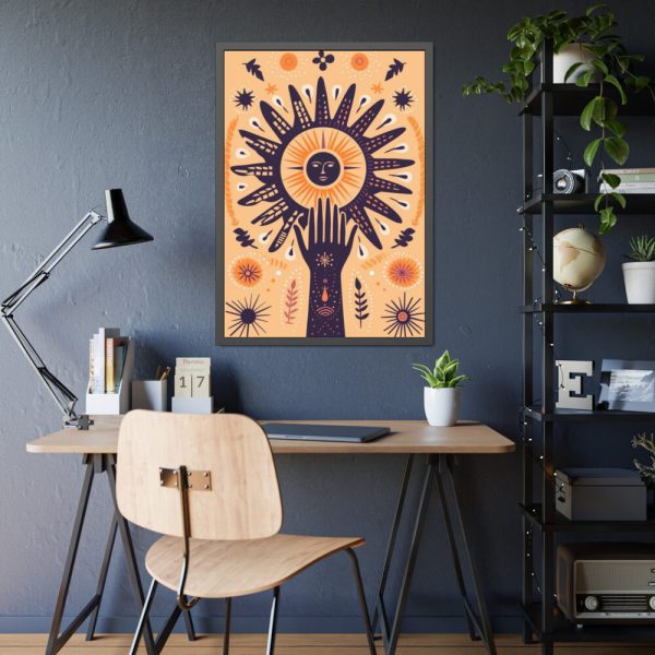 93830-2.jpg Retro Hippie Boho Sun Framed Poster