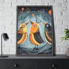 93830-23.jpg Three Cute Bird Characters I Framed Poster