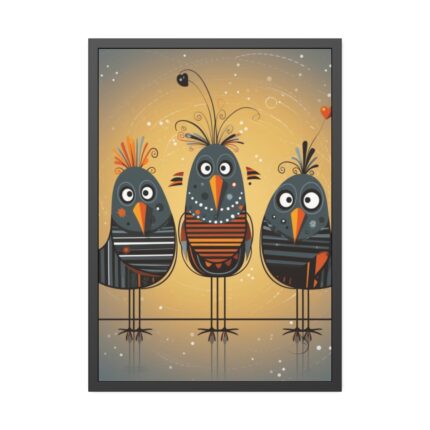 Three Cute Bird Characters II Framed Poster