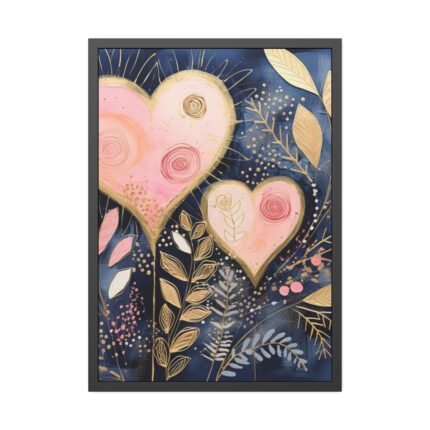 Boho Valentine Art Framed Poster