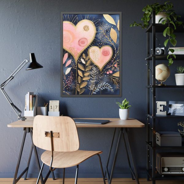 Boho Valentine Art Framed Poster
