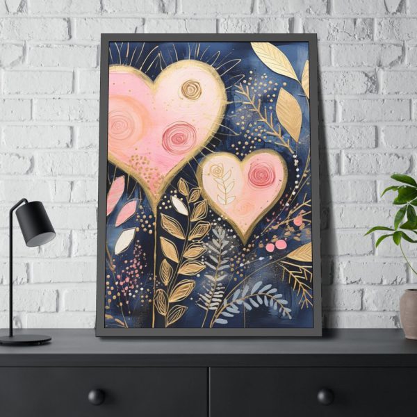 Boho Valentine Art Framed Poster