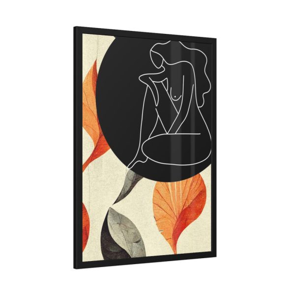 93830-33.jpg Boho Leaves Abstract Woman Framed Poster
