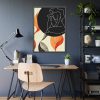 93830-34.jpg Boho Leaves Abstract Woman Framed Poster