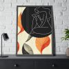 93830-35.jpg Boho Leaves Abstract Woman Framed Poster