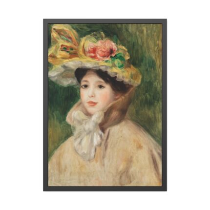 Woman With Capeline by Pierre-Auguste Renoir Framed Poster