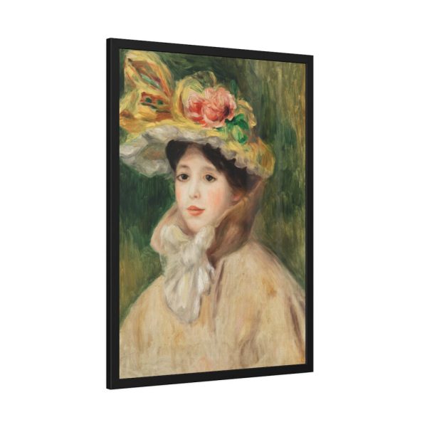 Woman With Capeline by Pierre-Auguste Renoir Framed Poster