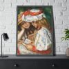 Two Girls Reading by Pierre-Auguste Renoir Framed Poster