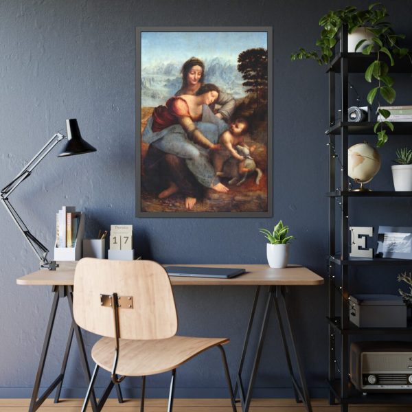 Leonardo da Vinci's The Virgin and Child with Saint Anne Framed Poster