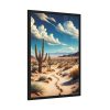 93831-121.jpg Desert Landscape With Cacti Framed Poster