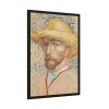 93831-133.jpg Vincent van Gogh's Self-Portrait with a Straw Hat Framed Poster