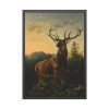 93831-156.jpg Deer in Forest Landscape Framed Poster