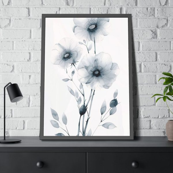 93831-199.jpg Minimalist Flower Art Framed Poster