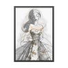 Woman With Long, Flowing Hair Framed Poster