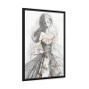 Woman With Long, Flowing Hair Framed Poster