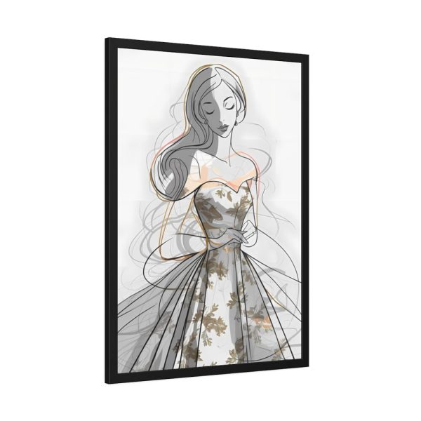 Woman With Long, Flowing Hair Framed Poster