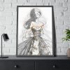 Woman With Long, Flowing Hair Framed Poster