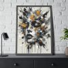 93831-207.jpg Harmonious Splashes in Black And White Framed Poster