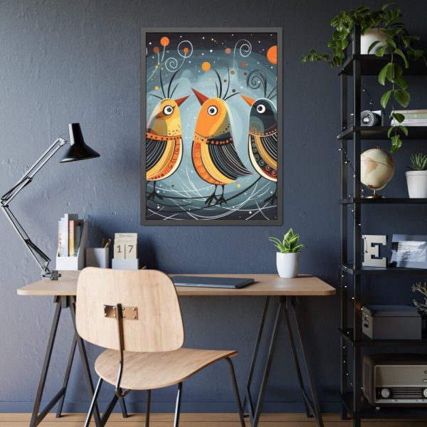 93831-22.jpg Three Cute Bird Characters I Framed Poster