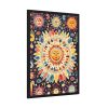93831-5.jpg Orange, Yellow and Blue Illustration of Suns Framed Poster