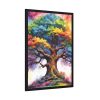 Tree of Life Watercolor Landscape Framed Poster