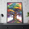 Tree of Life Watercolor Landscape Framed Poster