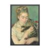 Pierre-Auguste Renoir's Woman with a Cat  Framed Poster