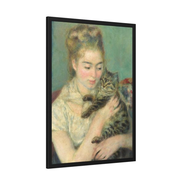Pierre-Auguste Renoir's Woman with a Cat  Framed Poster