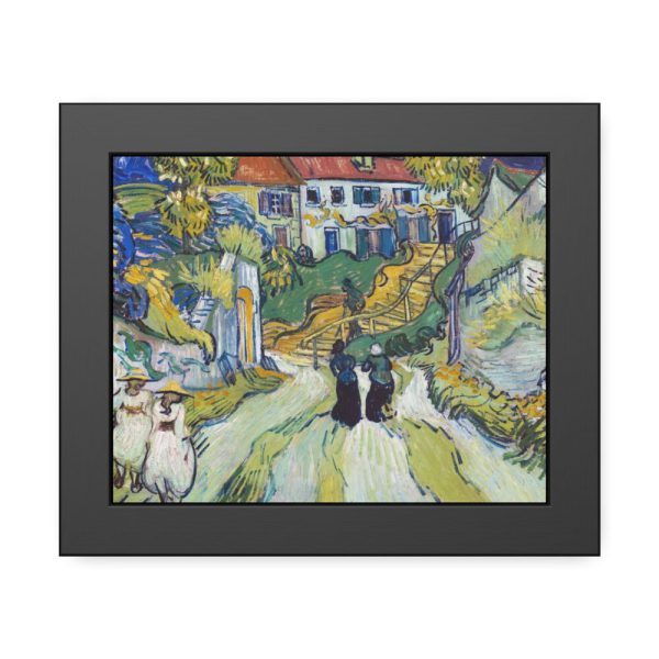 93839.jpg Vincent van Gogh's Stairway at Auvers Framed Poster
