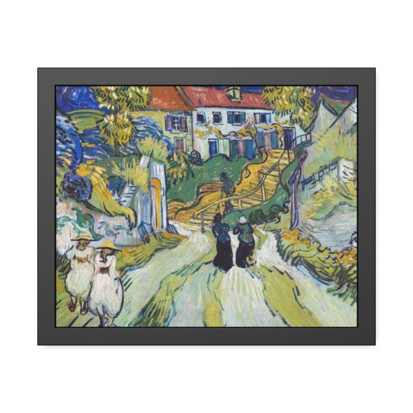 93845.jpg Vincent van Gogh's Stairway at Auvers Framed Poster