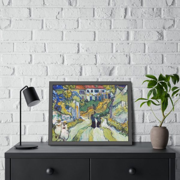 93846-3.jpg Vincent van Gogh's Stairway at Auvers Framed Poster