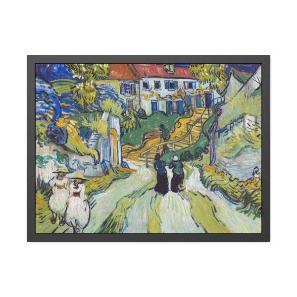 93850.jpg Vincent van Gogh's Stairway at Auvers Framed Poster