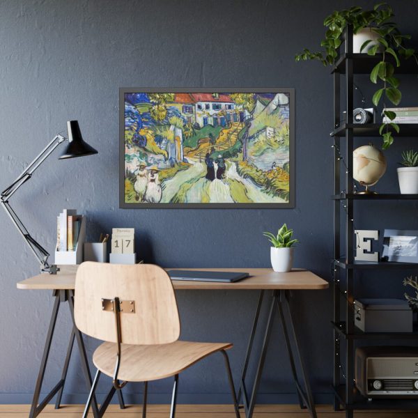 93852-2.jpg Vincent van Gogh's Stairway at Auvers Framed Poster