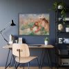 Girls in the Grass Arranging a Bouquet by Pierre-Auguste Renoir Framed Poster