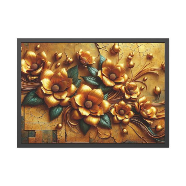 Vibrant orange Flowers Arranged in a Vase Framed Poster