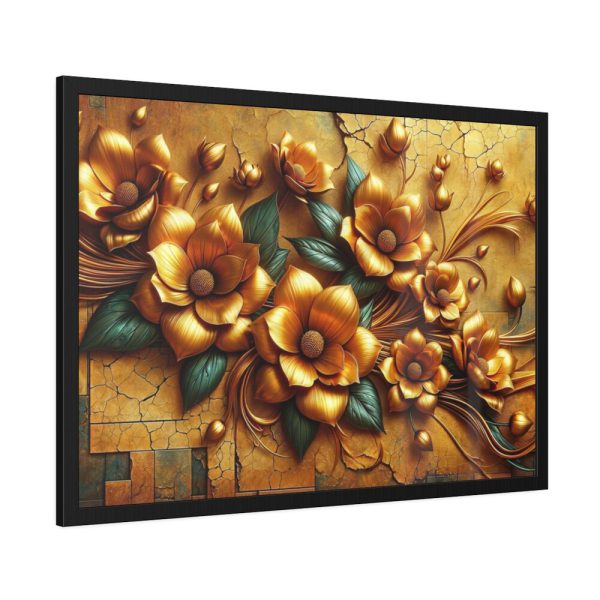 Vibrant orange Flowers Arranged in a Vase Framed Poster