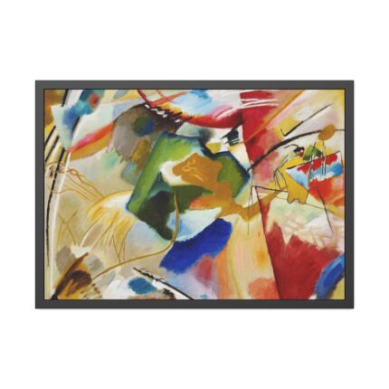 Painting with Green Center by Wassily Kandinsky Framed Poster