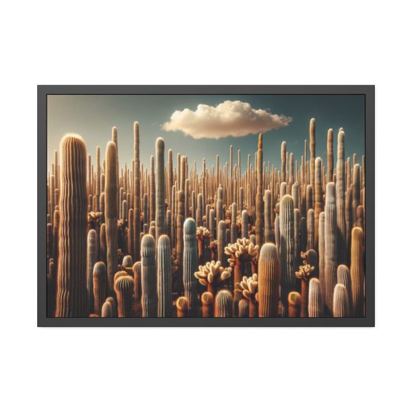 93854-176.jpg Forest of Tall Cactus Plants Framed Poster