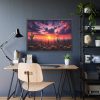 93854-182.jpg Cacti and Red Sky in Desert Framed Poster