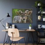 Deer With Small Horns Framed Poster - Image 3