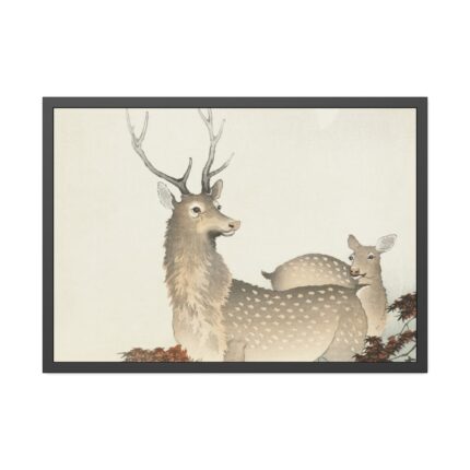 Couple of Deers Framed Poster