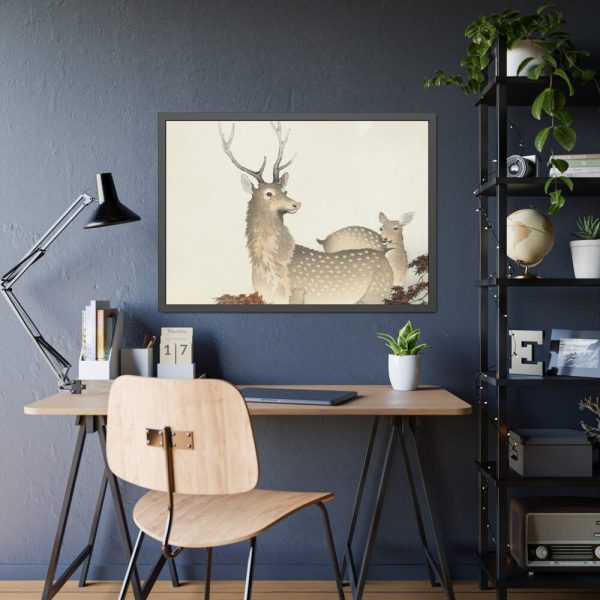 93854-242.jpg Couple of Deers Framed Poster