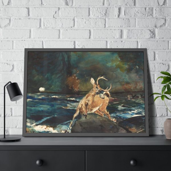 93854-251.jpg A Good Shot, Adirondacks by Winslow Homer Framed Poster