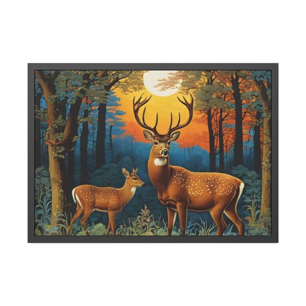 93854-264.jpg Deer and Deer in the Forest Framed Poster